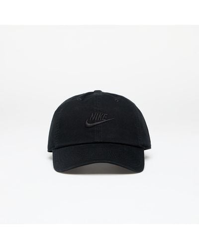 Nike Club unstructured futura wash cap black/ black - Schwarz