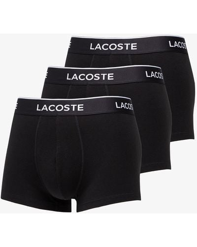 Lacoste 3-Pack Casual Cotton Stretch Boxers - Black