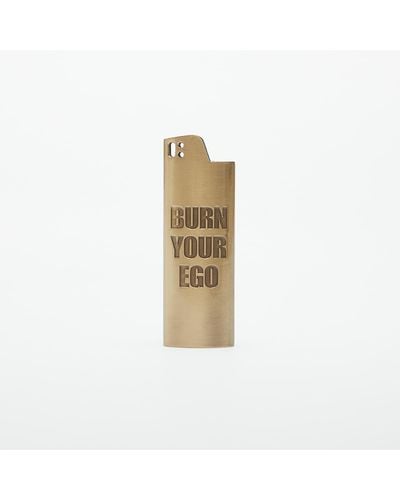 Pleasures Ego Lighter Case Brass - White