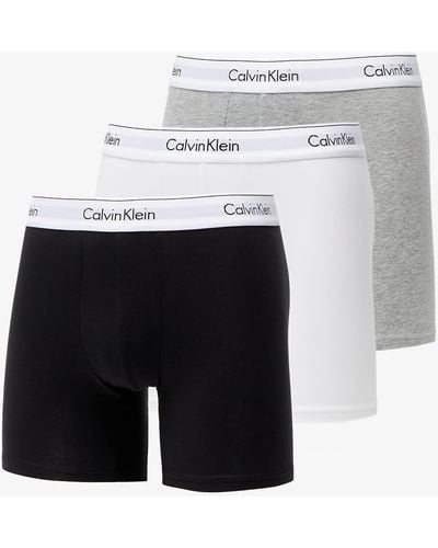 Calvin Klein Modern Cotton Stretch Boxer Brief 3-pack Black/ White/ Gray Heather