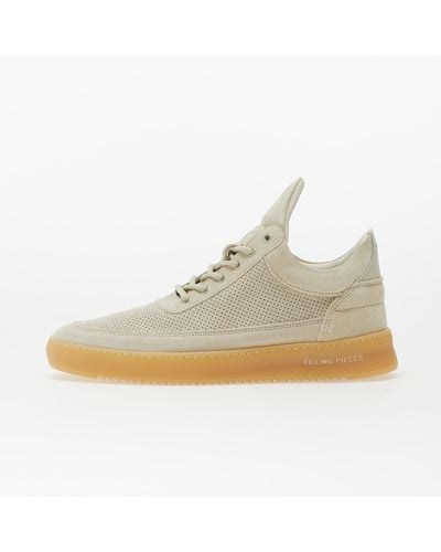 Filling Pieces Low top perforated suede - Blanc
