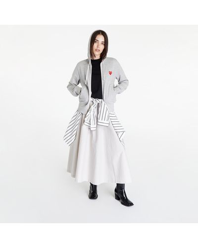 COMME DES GARÇONS PLAY Knit sweatshirt top grey - Weiß