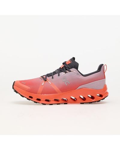 On Shoes M Cloudsurfer Trail Wp Mauve/ Flame - Red