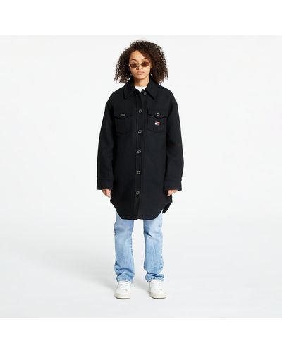 Tommy Hilfiger Tommy Jeans Wool Coat - Black