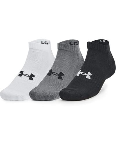Under Armour Core Low Cut 3-pack Socks / White/ White - Black