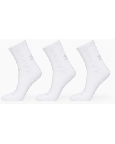Under Armour 3-maker cushioned mid-crew 3-pack socks - Bianco