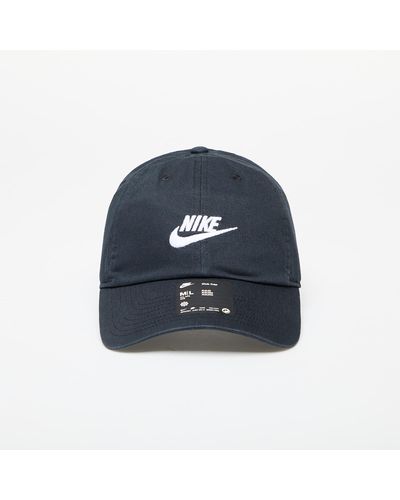 Nike Club unstructured futura wash cap black/ white - Blau