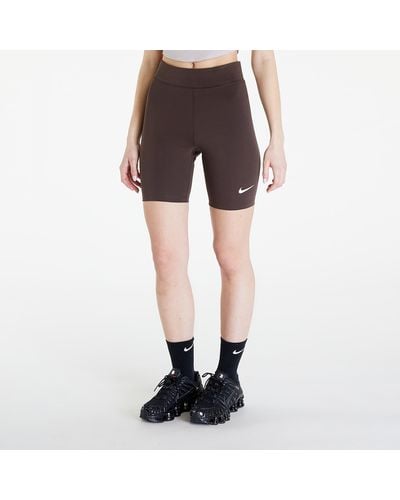 Nike Sportswear classics high-waisted 8" biker shorts baroque brown/ sail - Grigio