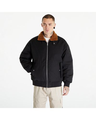 Calvin Klein Jeans Reversible Sherpa Bomber Jacket / Brown - Black
