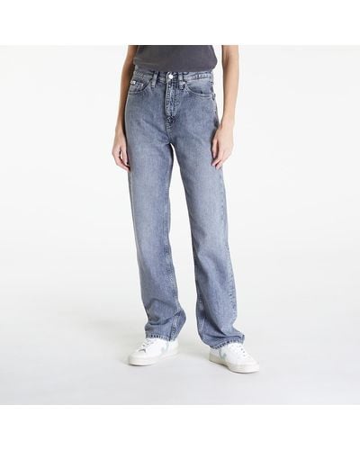 Calvin Klein Jeans High Rise Straight Jeans - Blue