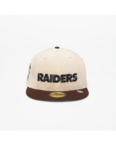 KTZ Las Vegas Raiders 59Fifty Fall Cord Fitted Cap - Natural