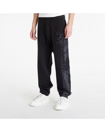 Y-3 Graphic logo french terry pants - Nero
