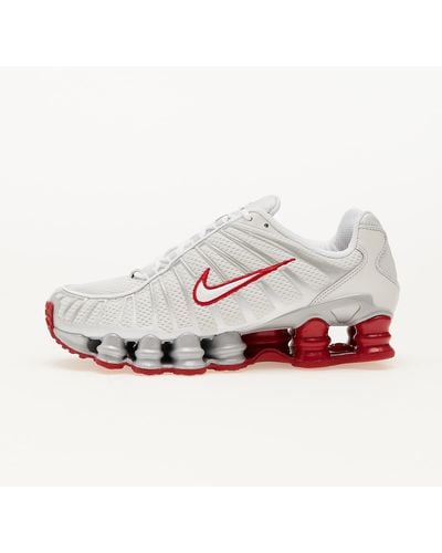 Nike W shox tl platinum tint/ white-gym red - Bianco