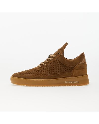 Filling Pieces Low top perforated suede - Braun