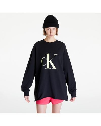 Calvin Klein Ck1 cotton lw new l/s sweatshirt - Bleu