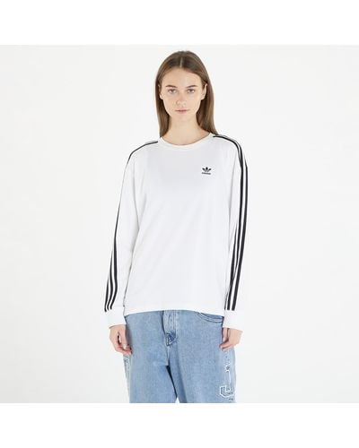 adidas Originals Adidas 3 Stripes Longsleeve T-Shirt - Bianco