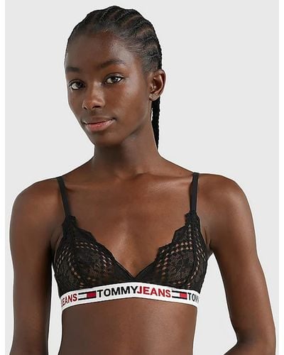 Tommy Hilfiger Unlined Lace Triangle Bra - Bruin