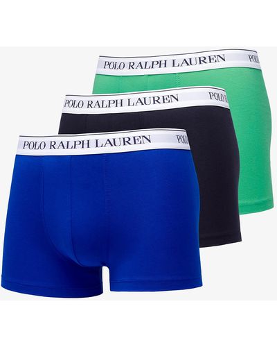 Ralph Lauren Stretch Cotton Classic Trunk 3-pack Dark Navy/ Green/ Game Royal - Blue