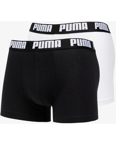 PUMA 2 Pack Basic Boxers White/ Black