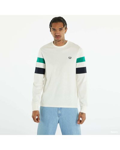 Fred Perry Laurel Long Sleeve T Shirt - White