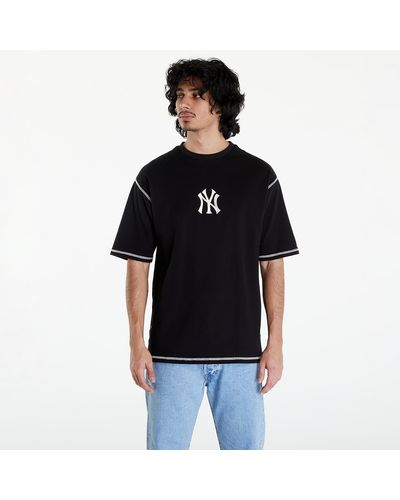 KTZ New York Yankees Mlb World Series Oversized T-shirt Unisex / Off White - Black