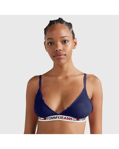 Tommy Hilfiger Women Demi-Cup Bra with Lace, Blue (Desert Sky), 85A :  : Everything Else