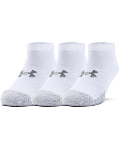 Under Armour Pack Of Three Heatgear Woven And Mesh Crew Socks - White