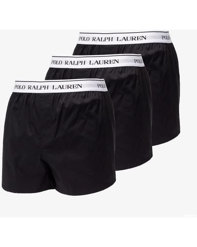 Ralph Lauren Stretch cotton slim fit trunks 3-pack - Schwarz