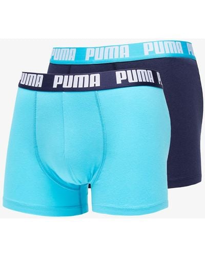 PUMA 2 Pack Basic Boxers Aqua - Blue