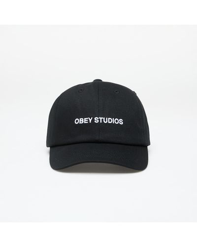 Obey Obey Studios Strap Back Hat - Black