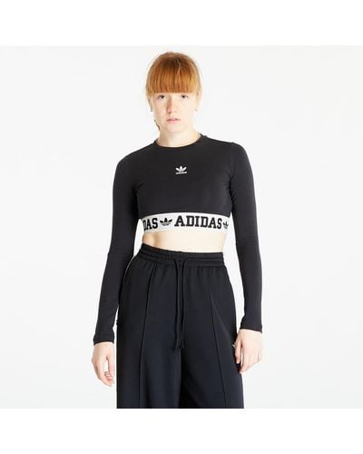 adidas Originals Slim Long Sleeve Crop T-shirt - Black