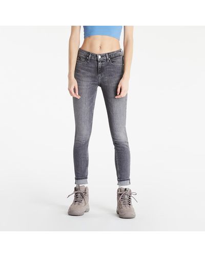 Calvin Klein Jeans Mid Rise Skinny Ankle Denim Grey - Grijs