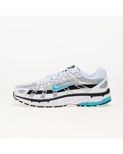 Nike P-6000 white/ dusty cactus-metallic silver-black - Blu