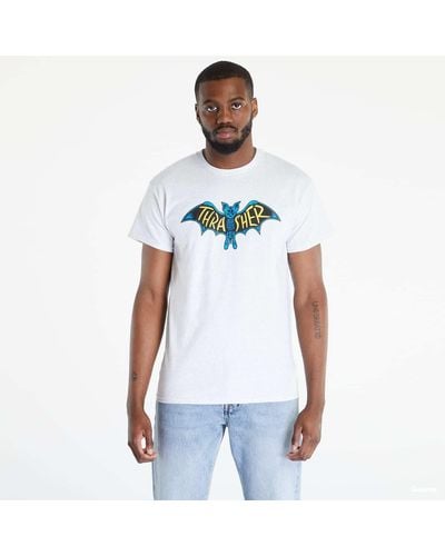 Thrasher Bat T-shirt Ash Gray - White