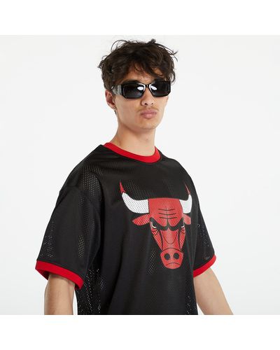 KTZ Chicago Bulls Nba Team Logo Mesh Oversized T-shirt / Front Door Red - Black