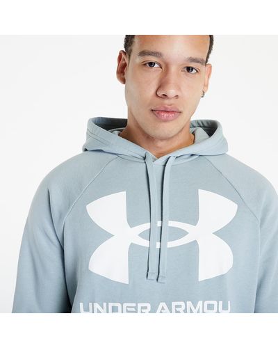 Under Armour Rival fleece big logo hoodie - Bleu