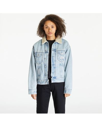 Calvin Klein Jeans Sherpa Denim Jacket - Blue