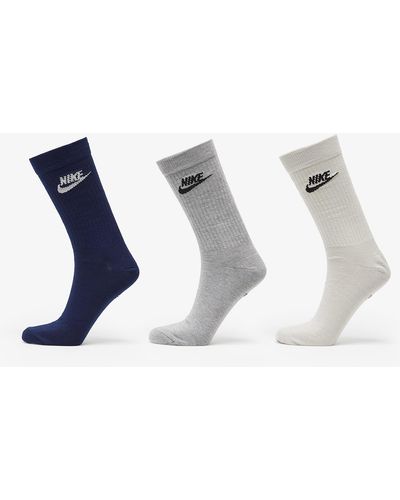 Nike Sportswear everyday essential crew socks 3-pack - Bleu