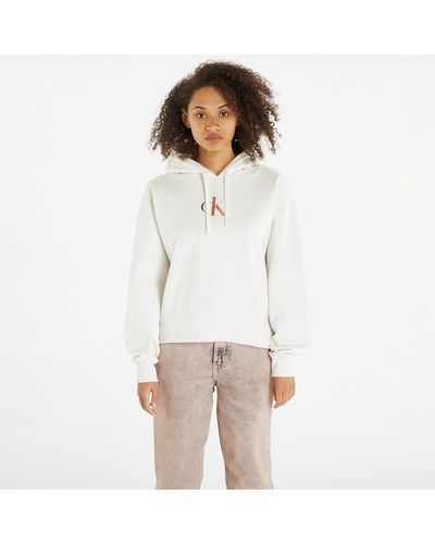 Calvin Klein Jeans Gradient Ck Hoodie - White