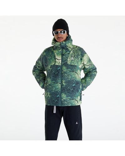 Nike Acg "rope De Dope" Therma-fit Adv Allover Print Jacket Vintage Green/ Summit White - Groen