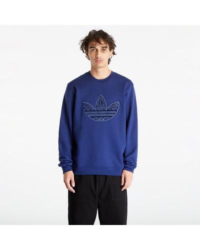 adidas Originals Sweatshirt adidas applique crew l - Blau