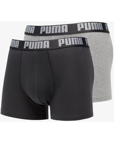 PUMA 2 Pack Basic Boxers Dark / Melange - Black
