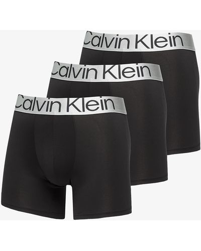 Calvin Klein Reconsidered Steel Microfiber Boxer Brief 3 Pack - Black