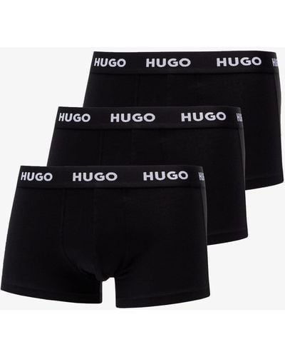 BOSS Logo-waistband trunks 3-pack - Noir
