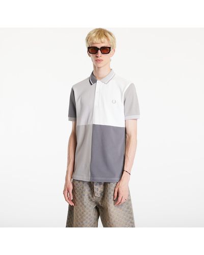 Fred Perry T-Shirt Beams Grid Design Fp Polo T-Shirt - Grau