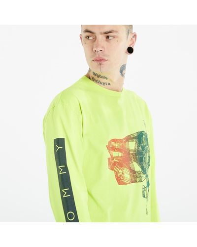 Tommy Hilfiger X aries long sleeve tee safety yellow - Grün