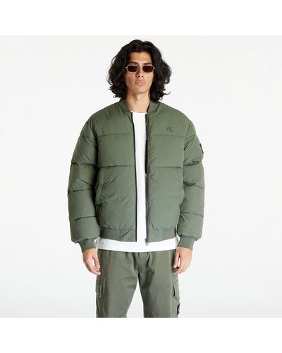 Calvin Klein Bomber Jeans Commercial Bomber Jacket - Verde