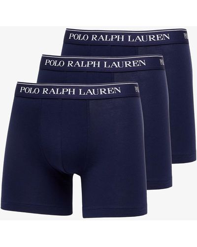 Ralph Lauren Boxer Briefs 3 Pack Navy - Blue
