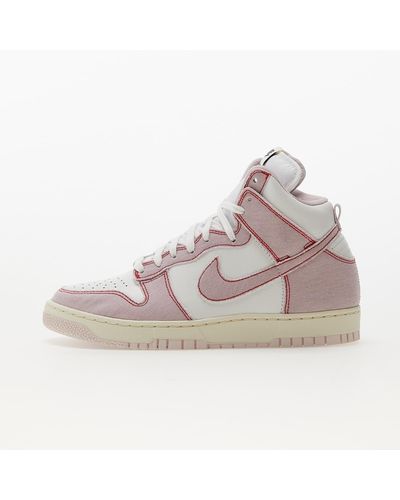 Nike Dunk high 85 summit white/ barely rose-university red - Weiß