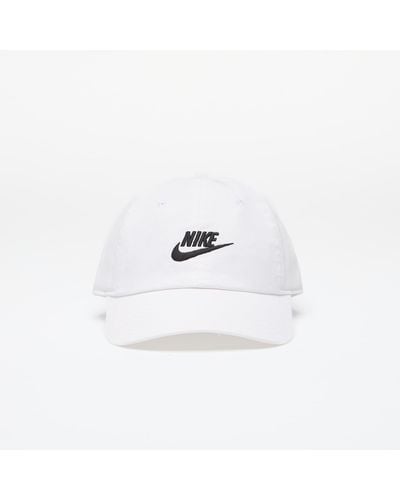 Nike Club unstructured futura wash cap white/ black - Bianco